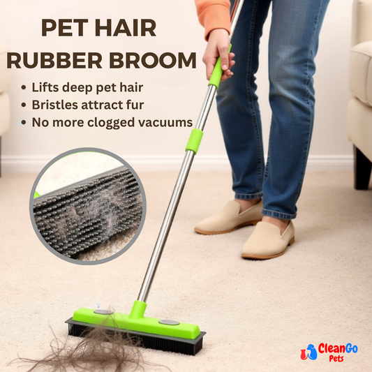 CleanGo™ Pet Hair Rubber Broom